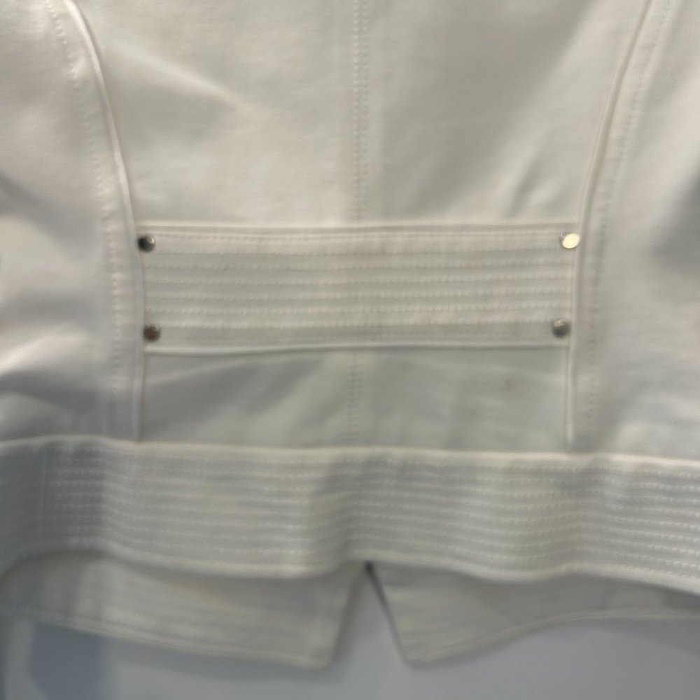 COPY - Ruffle-Front Ponte Jacket - Picture 4 of 13